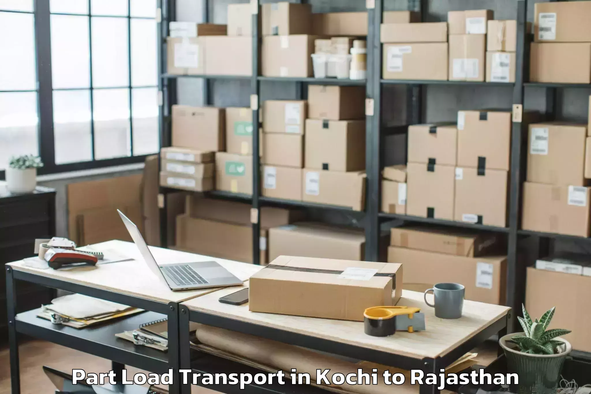 Easy Kochi to Bari Sadri Part Load Transport Booking